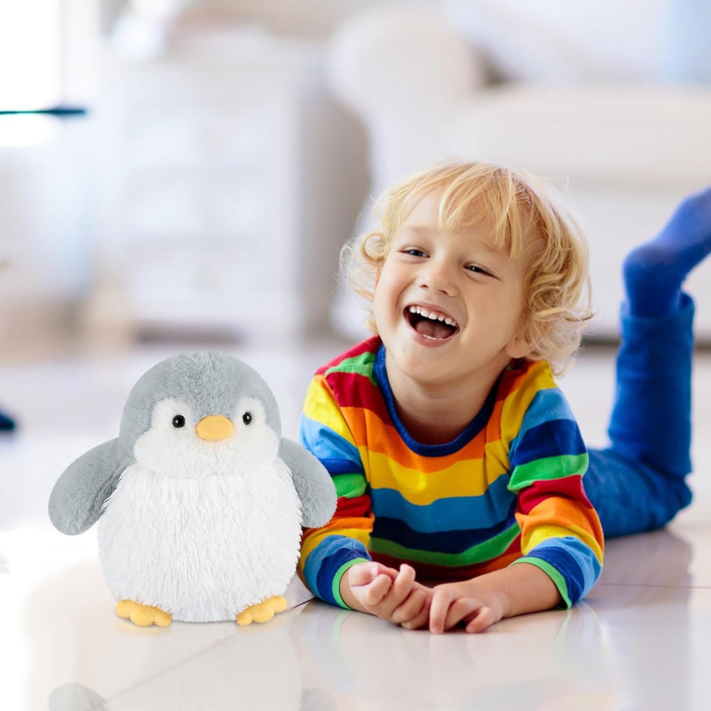 Peluche Pingouin Chauffante et Réfrigérante – Soulagement Stress, Douleurs et Crampes, Parfum Lavande, Cadeau Enfants & Adultes