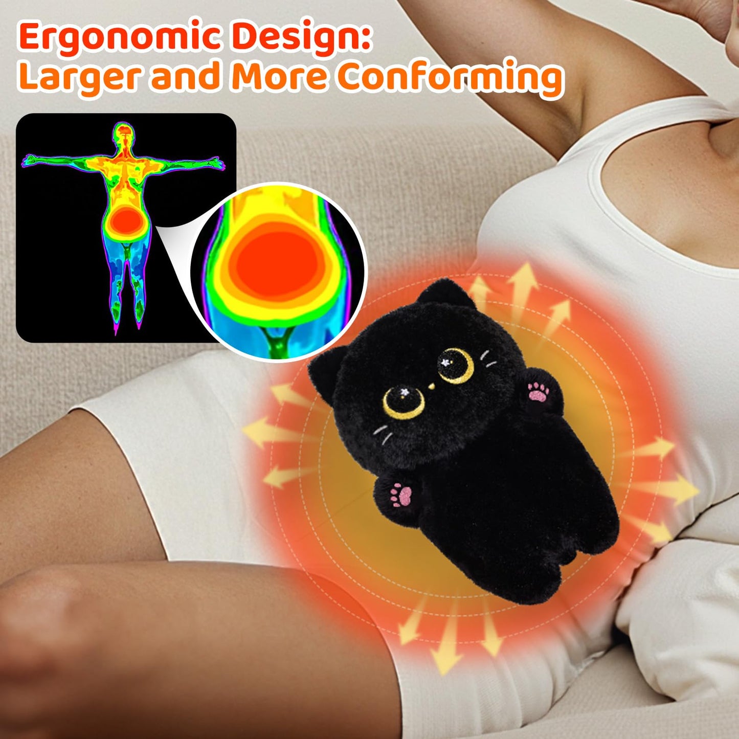 Coussin chauffant pour soulagement des crampes & chaleur apaisante