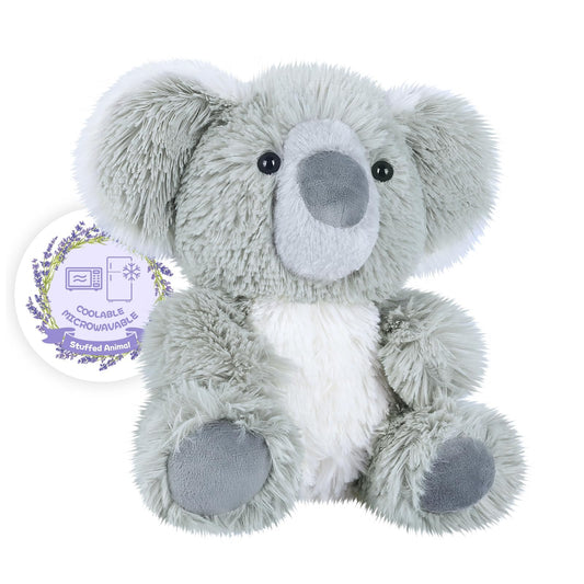 Coussin chauffant Koala pour soulagement crampes, stress & détente, peluche parfum lavande