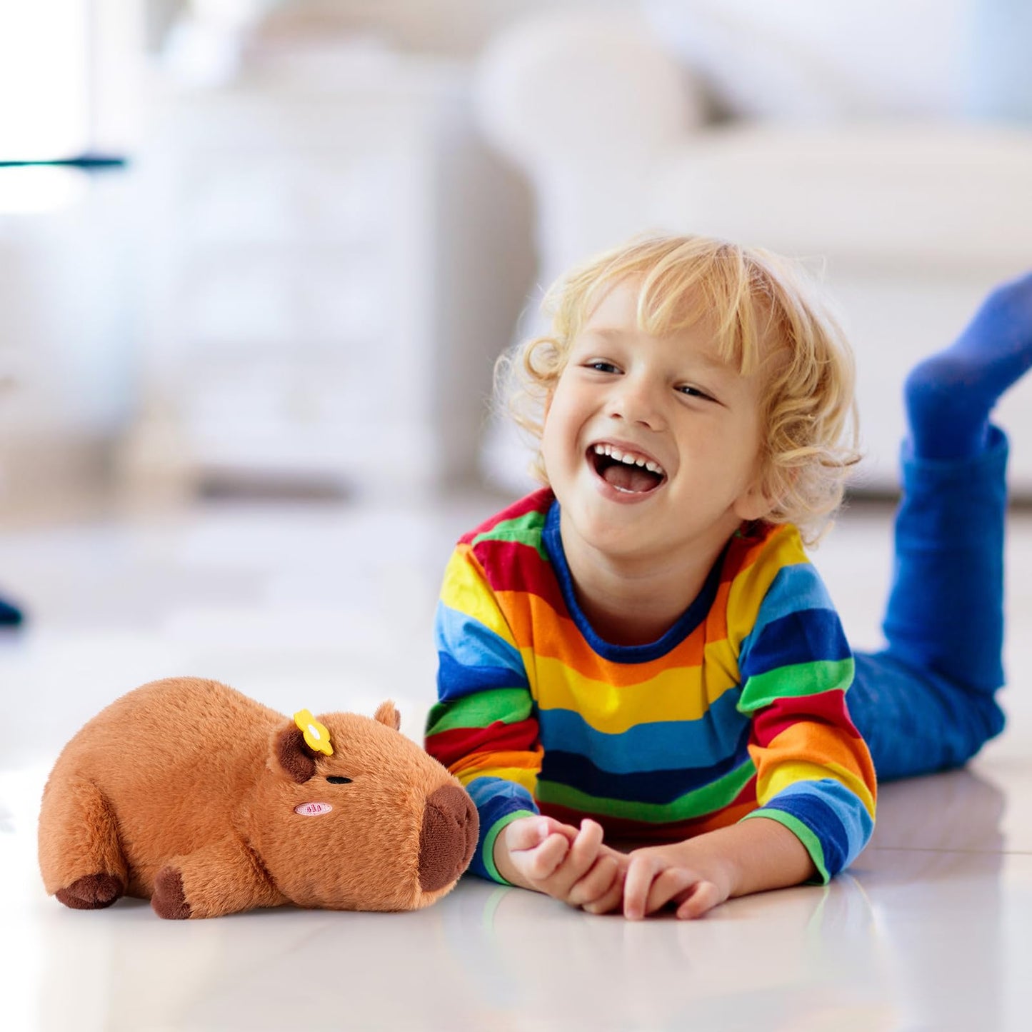 Peluche Capybara Chauffante et Réfrigérante – Soulagement Stress & Détente, Parfum Lavande, Cadeau pour Enfants et Adultes