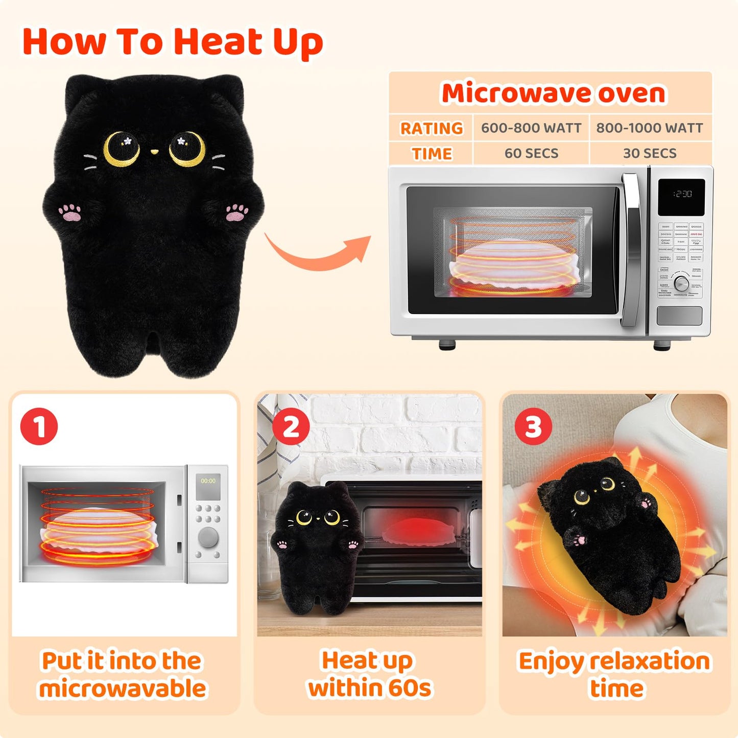 Coussin chauffant pour soulagement des crampes & chaleur apaisante