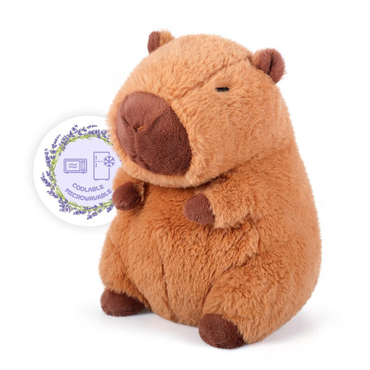 Peluche Capybara Chauffante et Réfrigérante – Soulagement Stress & Détente, Parfum Lavande, Cadeau pour Enfants et Adultes