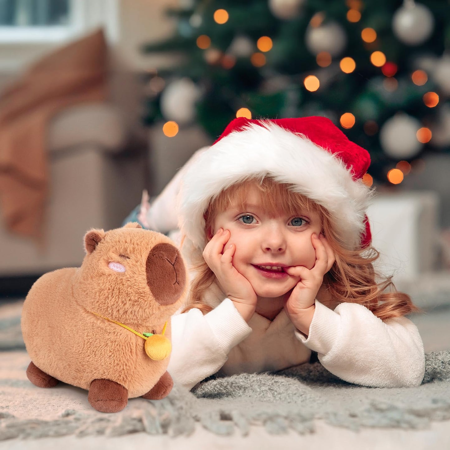 Peluche Capybara Chauffante et Réfrigérante – Soulagement Stress & Détente, Parfum Lavande, Cadeau pour Enfants et Adultes