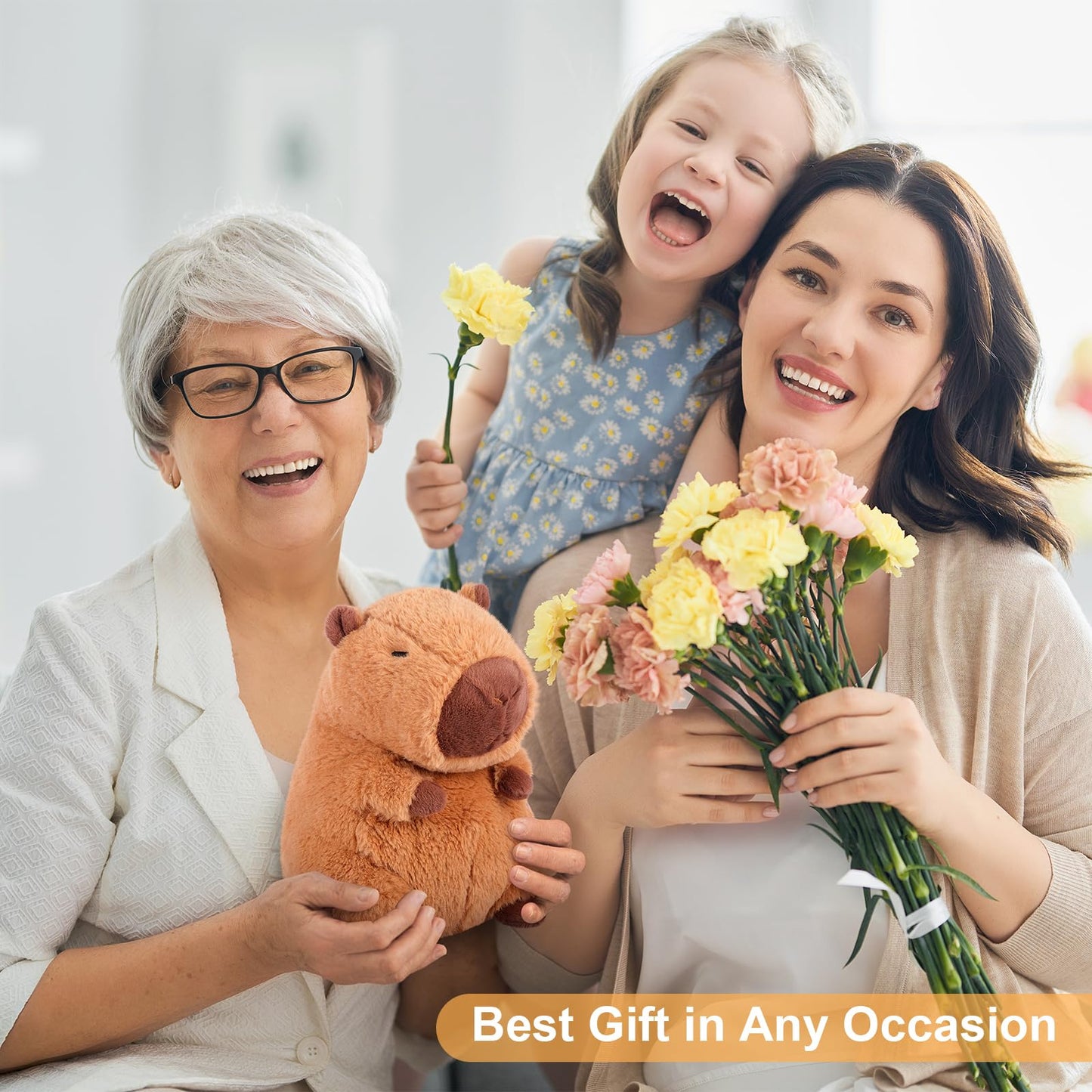 Peluche Capybara Chauffante et Réfrigérante – Soulagement Stress & Détente, Parfum Lavande, Cadeau pour Enfants et Adultes