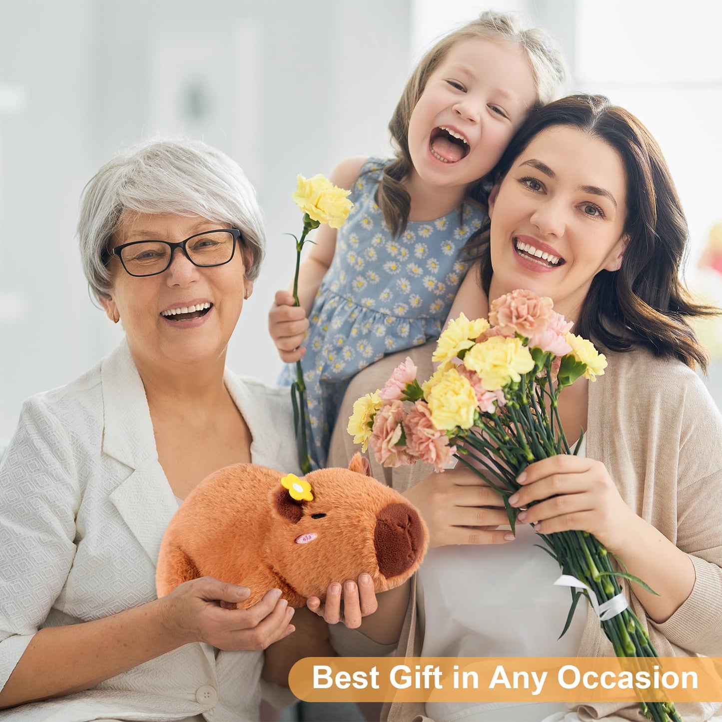 Peluche Capybara Chauffante et Réfrigérante – Soulagement Stress & Détente, Parfum Lavande, Cadeau pour Enfants et Adultes