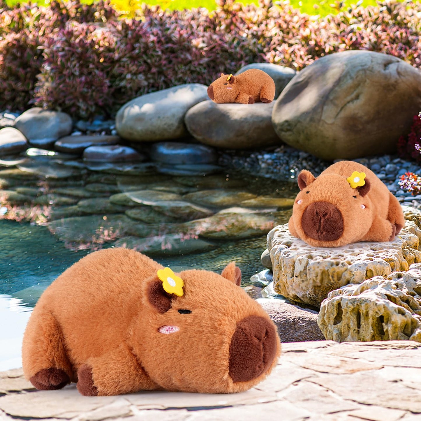 Peluche Capybara Chauffante et Réfrigérante – Soulagement Stress & Détente, Parfum Lavande, Cadeau pour Enfants et Adultes