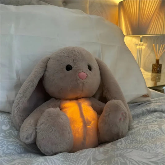 Peluche Lapin Respirant – Apaisant Anti-Stress, Sommeil & Détente pour Enfants et Adultes